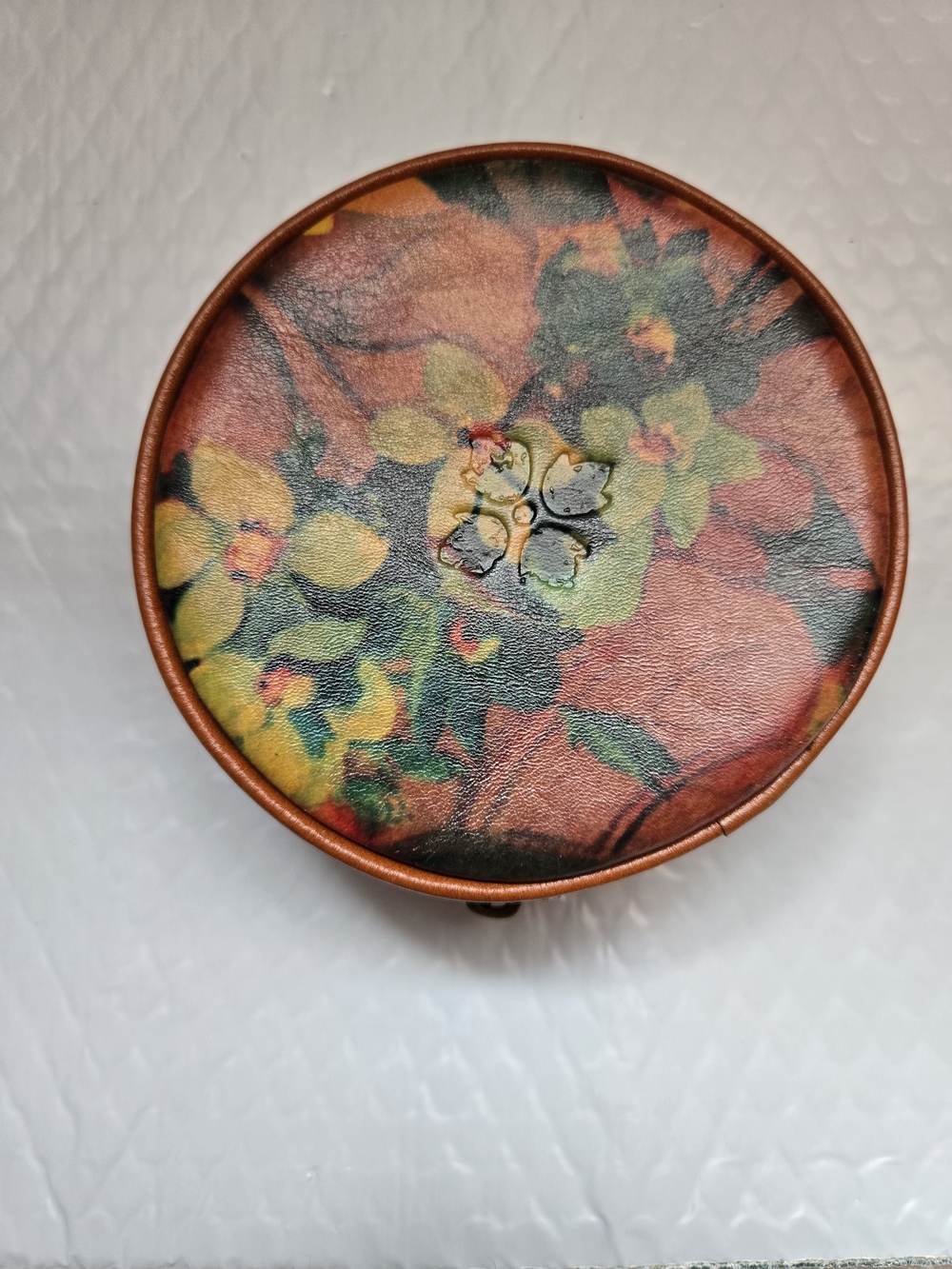 RARE!! PATRICIA NASH Floral Leather Accent Travel Jewelry Case